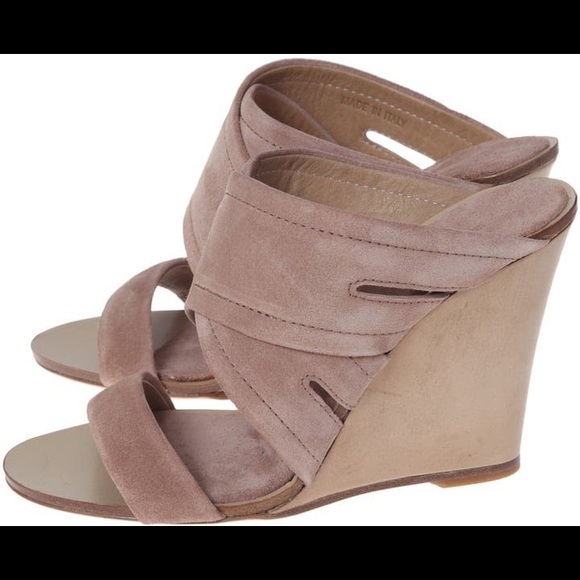 RAG & BONE Shaw Mule Wedge Sandals in Macaroon Rose - Picture 5 of 15